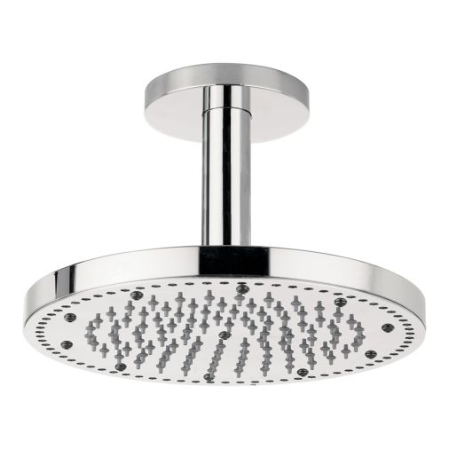 Crosswater Rio Round Shower Head 240mm with White LED Lights & Ceiling Arm