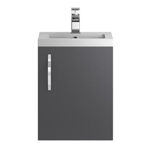 Apollo 400mm Wall Hung Vanity Unit and Basin - Grey
