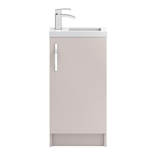 Apollo Compact 400mm Floor Standing Vanity Unit and Basin - Cashmere