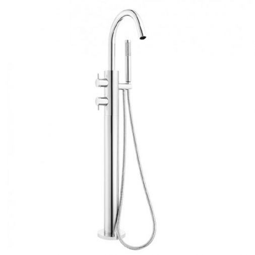 Crosswater Kai Lever Thermostatic Floor Standing Bath Shower Mixer with Shower Kit