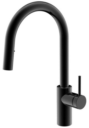 Kemen Single handle pull-down kitchen mixer in Matt black Finish - KM7022B-D2