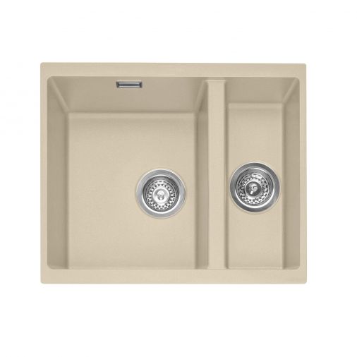 Caple Leesti 1.5 Bowl Desert Sand Undermount Granite Composite Kitchen Sink & Waste Kit - 555 x 460m