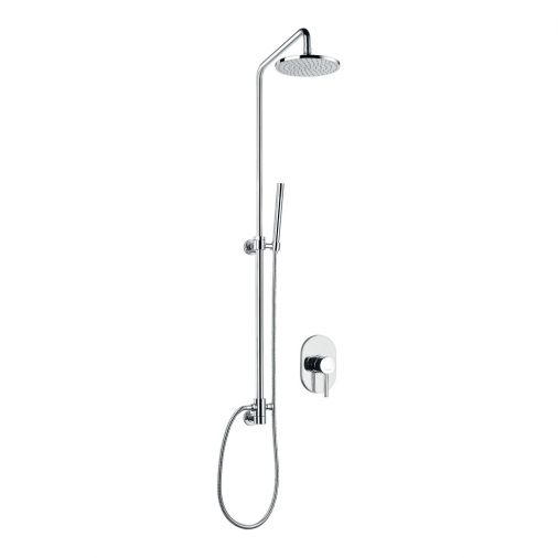 Flova Levo Exposed Rigid Riser Shower Kit with Concealed Manual Valve