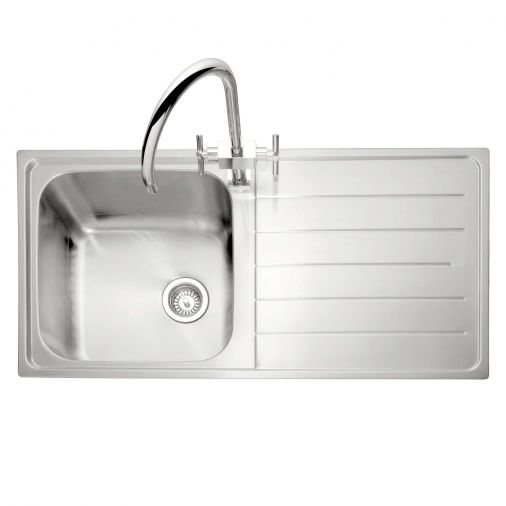 Caple Lyon 1 Bowl Satin Stainless Steel Sink & Waste Kit - 1000 x 500mm