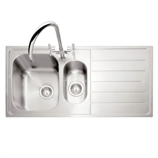 Caple Lyon 1.5 Bowl Satin Stainless Steel Sink & Waste Kit - 1000 x 500mm