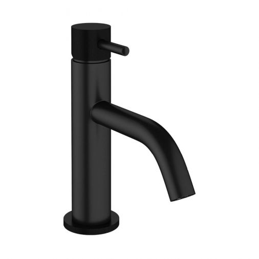 Crosswater MPRO Mono Basin Mixer with Knurled Detailing - Matt Black