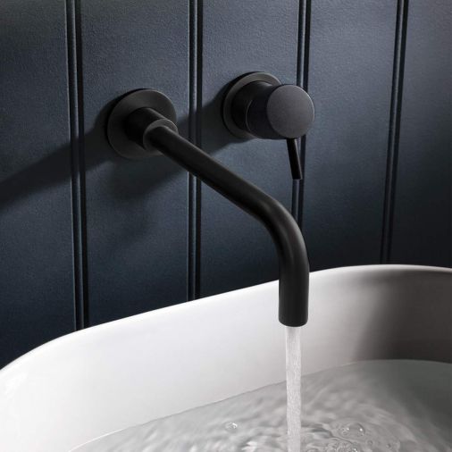 Crosswater MPRO Wall Mounted Basin Mixer Tap - Matt Black