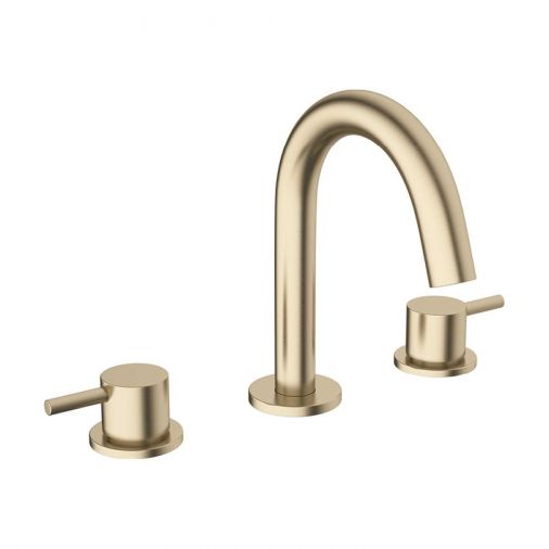 Crosswater MPRO 3 Hole Basin Mixer Tap - Brushed Brass
