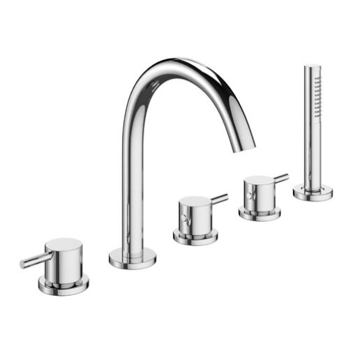 Crosswater MPRO 5 Hole Deck Mounted Bath Shower Mixer Set