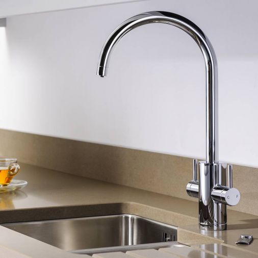 Abode Pronteau Profile 4 in 1 Instant Hot & Filtered Water Tap - Chrome