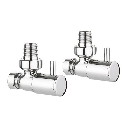 Bauhaus Round Angled Radiator Valves