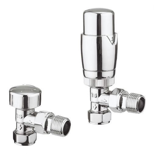 Bauhaus Pier Thermostatic Angled Radiator Valves