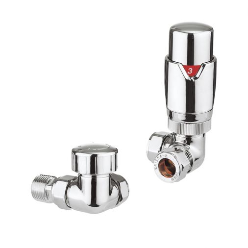 Bauhaus Pier Thermostatic Corner Radiator Valves