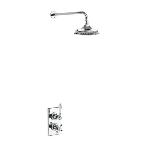 Burlington Trent Concealed Thermostatic Shower Kit with Fixed AirBurst Shower Head