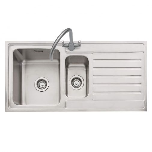 Caple Vanga 1.5 Bowl Satin Stainless Steel Sink & Waste Kit - 1000 x 500mm