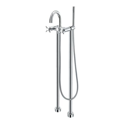 Flova XL Floor Standing Bath Shower Mixer Tap with Handset Kit