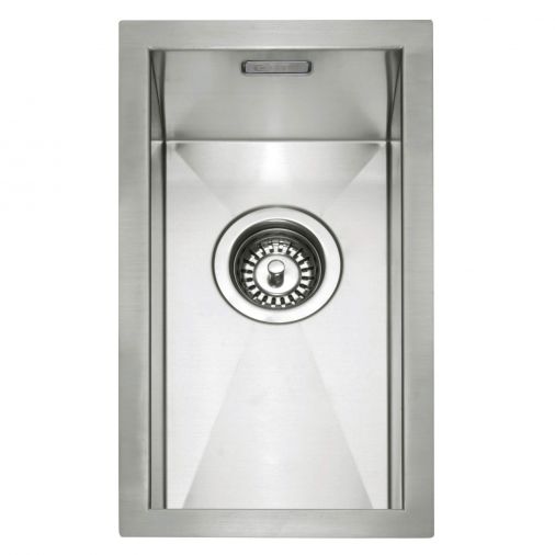 Caple Zero 0.5 Bowl Inset or Undermount Brushed Stainless Steel Sink & Waste Kit - 250 x 450mm