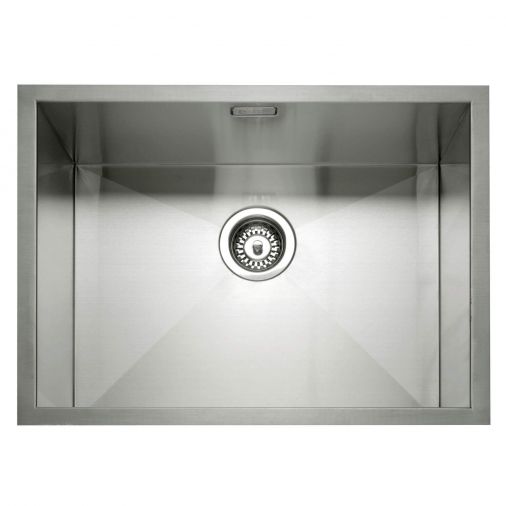Caple Zero 1 Bowl Inset or Undermount Brushed Stainless Steel Sink & Waste Kit - 600 x 450mm