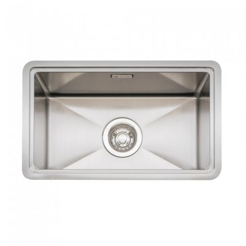 Caple Zona Large Single Bowl Brushed Stainless Steel Sink & Waste Kit with Accessory Pack - 496 x 30
