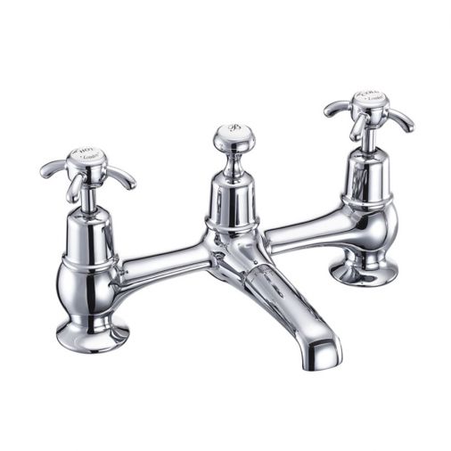 Burlington Anglesey Bridge Basin Mixer Tap with Swivel Spout & Waste