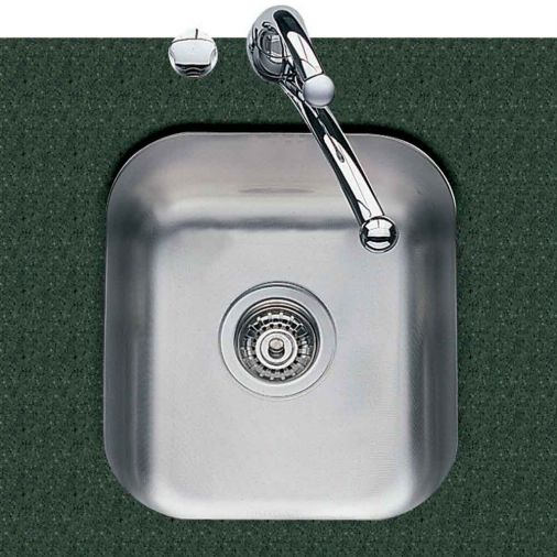 Clearwater Tango Single Bowl Brushed Stainless Steel Undermount Sink & Waste - 400 x 460mm