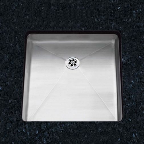 Clearwater Stereo Brushed Stainless Steel Sink Drainer & Waste - 430 x 430mm