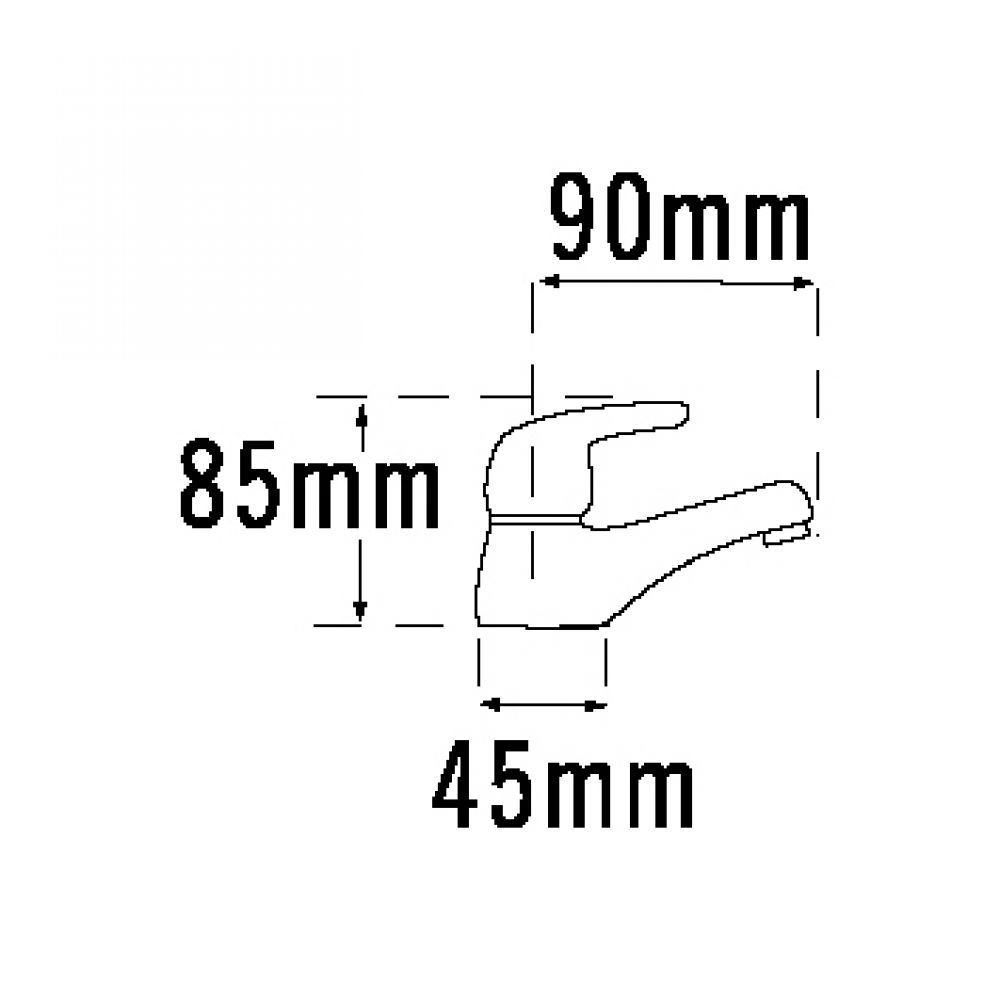 Modena pair of basin taps, Chrome Plated Bathroom Taps
